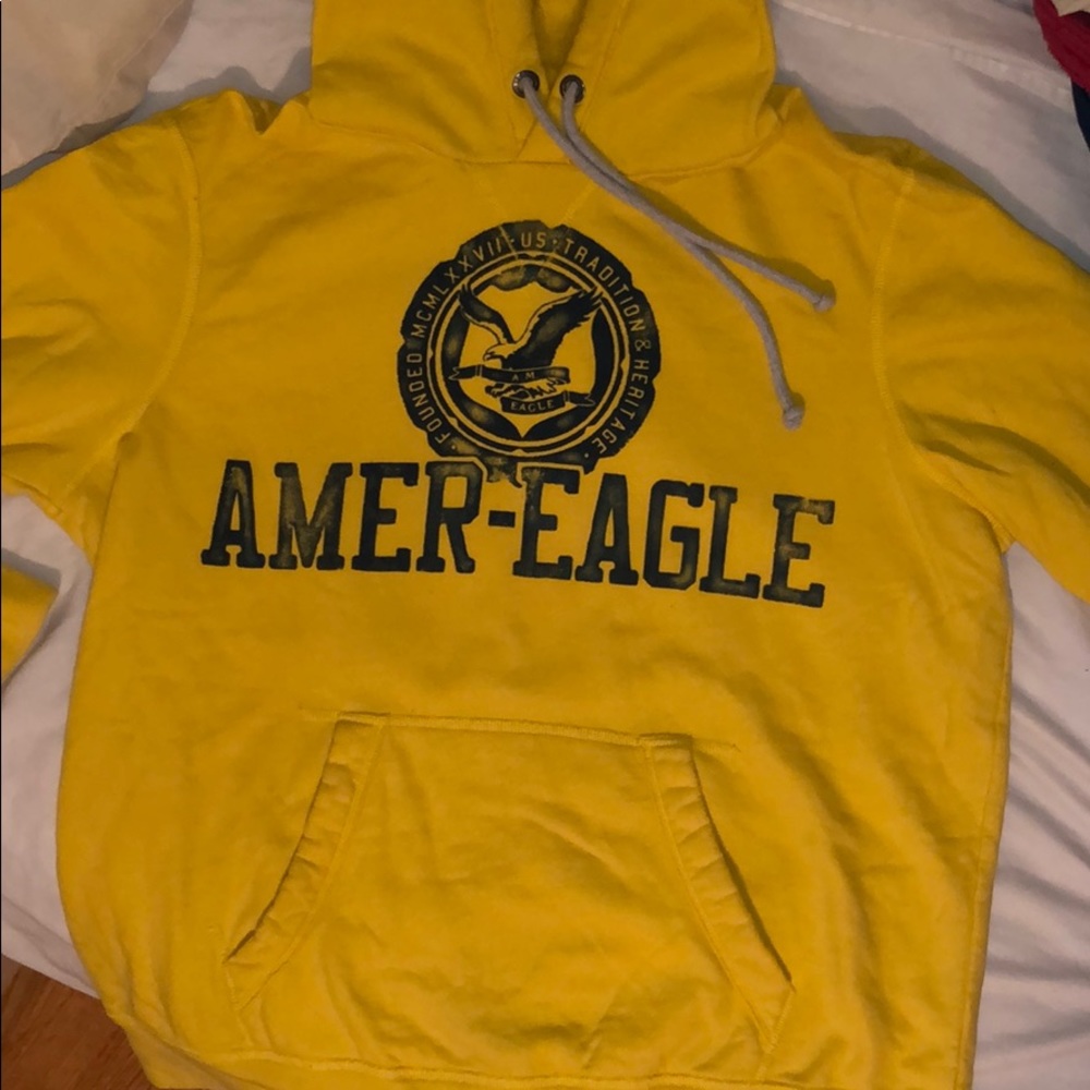 Yellow and Navy vintage American Eagle Sweatshirt